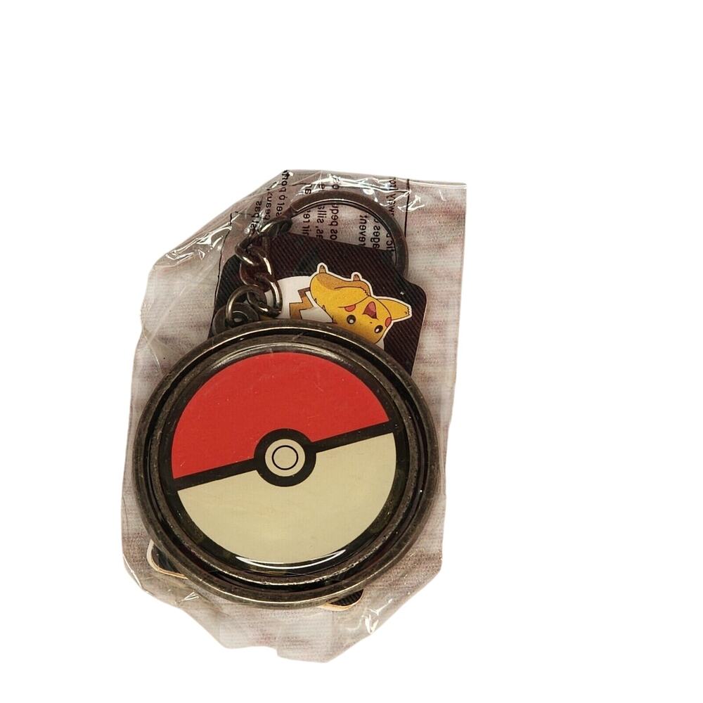 Pokemon Spinning Poke Ball Bioworld Metal Key Chain 2016 New And Sealed
